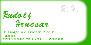 rudolf hrncsar business card